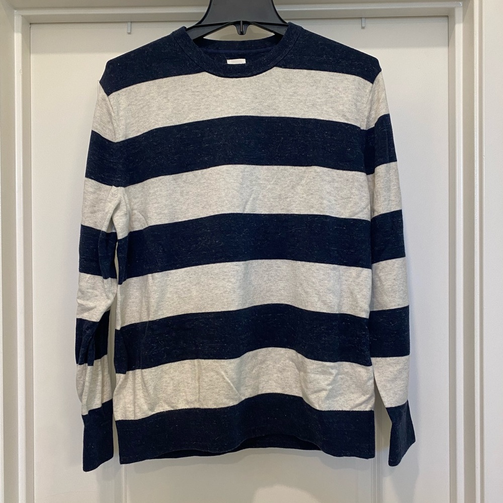 Blue & white striped sweater